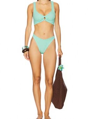 Hunza G Julia Bikini Metallic Mint